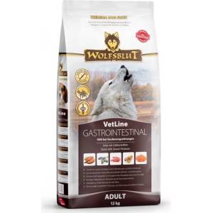 Wolfsblut VETLINE GASTROINTESTINAL - Duck with Sweet Potatoes - храна за кучета, БЕЗ ЗЪРНО при храносмилателни разстройства с Патешко месо със сладки картофи, за средни и едри породи, Германия - 12 кг - WB78655