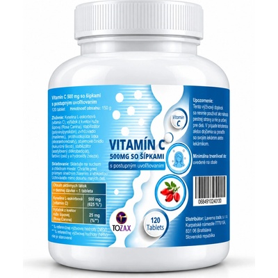 Tozax Vitamín C 500 mg so šípkami 120 tabliet