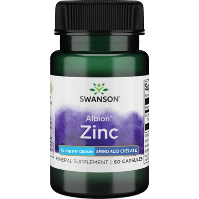 Swanson Albion chelat Zinc 15 mg 60 kapslí