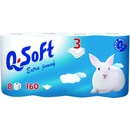 Toaletný papier Q soft 3vr biely 8ks