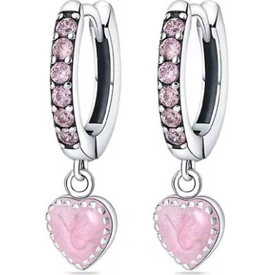 Prosperk Stříbrné náušnice Pink S1592