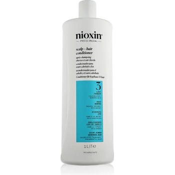 Nioxin System 3 Scalp + Hair Conditioner 1000 ml балсам за суха, увредена, боядисана коса с леко изтъняване за жени
