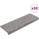 vidaXL Изтривалки за стълби, 30 бр. , 65x21x4 см, сиви, с правоъгълен кант (3365825)