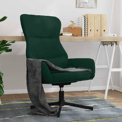 vidaXL 328097 relaxační tmavě zelené samet