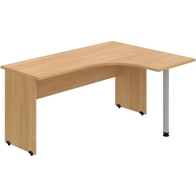 OFFICE PRO s.r.o. HOBIS kancelársky stôl pracovný tvarový, ergo ľavý - GE 60 L, dub