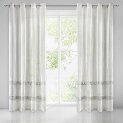 Takoy DIVA LINE Záclona ANNE zdobená lemovaním a ornamentálnym vzorom zo zamatu-HF-354318 | 140 x 270 cm
