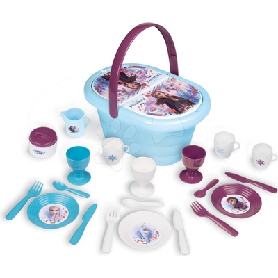 Smoby košík s obedovou súpravou a pohármi Frozen 2 Disney s 21 doplnkami