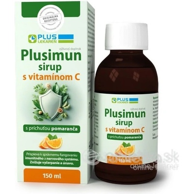 Plus Lekáreň Plusimun sirup s vitamínom C pomaranč 150 ml