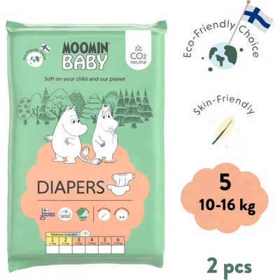 Moomin Baby 5 Maxi+ 10–16 kg 2 ks