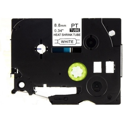 Compatible Съвместима лента с Brother HSe-221, 8, 8mm x 1, 5m, черен печат / бял фон (HSE221)