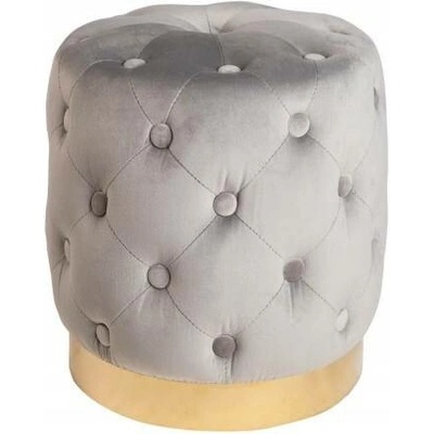 Interior DE Taburet MODERN BAROCCO 38 CM šedý sametTAB40731