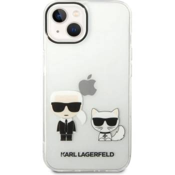 KARL LAGERFELD Гръб Karl Lagerfeld PC/TPU Ikonik Гръб Karl and Choupette Case за iPhone 14 Plus - Прозрачен