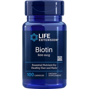 Life Extension Коса, кожа и нокти - Биотин 600 g х 100 капсули (00102 LE)