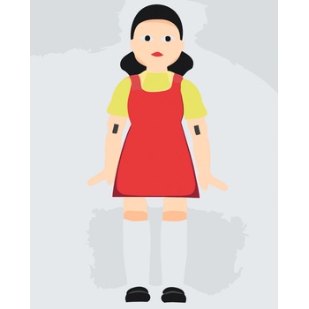 Vymalujsisam Maľovanie podľa čísiel Squid game zelená červená