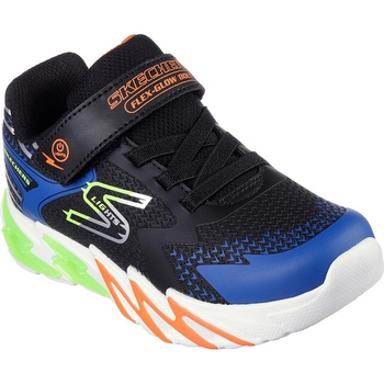 Skechers S Lights: Flex - Glow Bolt - Black Blue