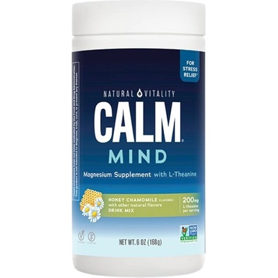 Natural Vitality Calm Mind | with Magnesium & Theanine [168 грама] Мед - ванилия