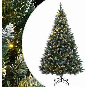 vidaXL Изкуствена коледна елха, 150 LED, 120 см (3315773)