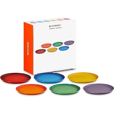 Le Creuset Prílohový tanier COUPE 22 cm RAINBOW kamenina 6 ks
