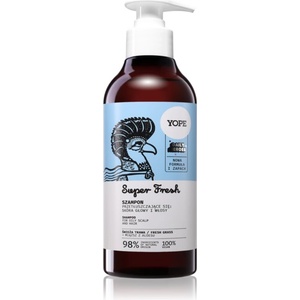 YOPE Daily Heroes Fresh Shampoo Fresh Grass освежаващ шампоан за мазна коса и мазен скалп 300ml