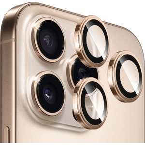 Blueo Калъф за iPhone 14 Pro / iPhone 14 Pro Max - оригинално стъкло от сапфирен кристал - златисто