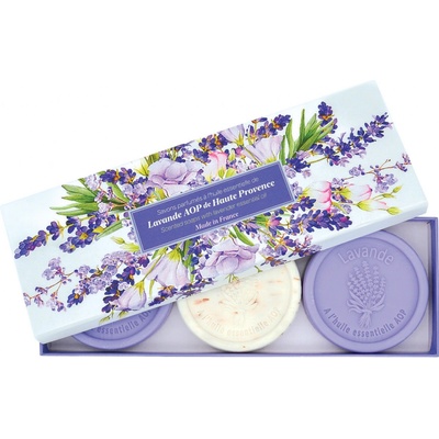Esprit Provence Levandule toaletní mýdlo 60 g + vonný pytlík + krém na ruce 30 ml + plechová krabička s obrázkem stromu v levandulovém poli dárková sada – Hledejceny.cz