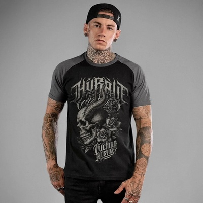 Мъжка тениска hyraw - skull flowers - 253ts06