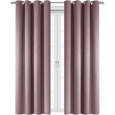BytoTex Zatemňovací závěs s kroužky L769, 140 x 250 cm-růžový