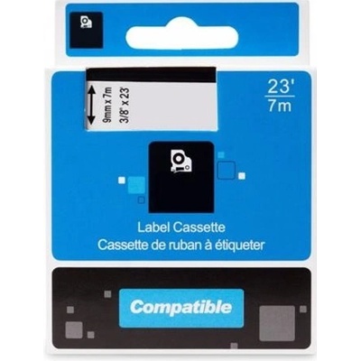 PRINTLINE kompatibilní páska s DYMO, 40918 S0720730,9mm,7m, černý tisk/žlutý podklad, D1 PLTD17