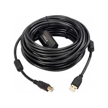 MicroConnect Active USB 2.0 A-B Cable, 10m With integrated repeater/amplifier, Up to 480 Mbps data transfer