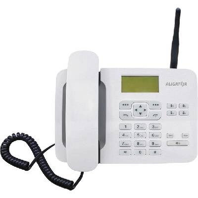 ALIGATOR T100 stolný GSM telefón biely AT100W