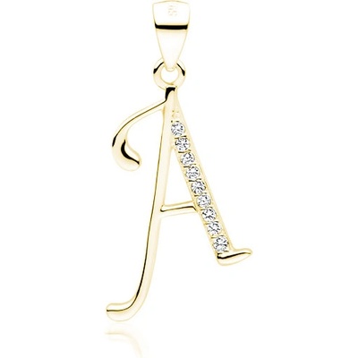 Olivie písmeno A stříbrný přívěsek Gold 5305