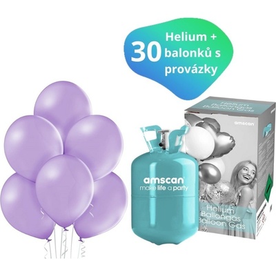 balonky.cz Helium sada balónky světle fialové