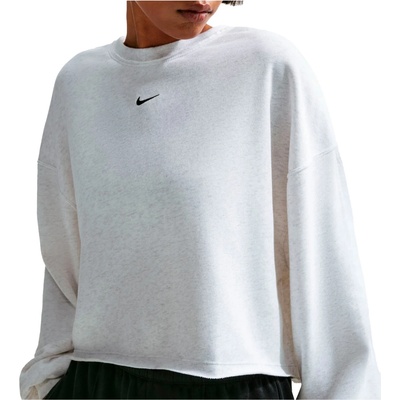 Nike Дамски пуловер Nike Women's NSW Chill FT Crew Jumper - Birch Heather / Black (117-3789-0112)