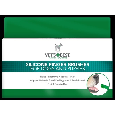 Vet's Best Vet`s Best Dental Finger Brush - Четка за зъби напръстник за кучета, 5 броя