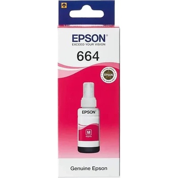 Epson БУТИЛКА МАСТИЛО ЗА EPSON L100/L110/L200/L210/L300/L355/L550 - Ink Bottle - Magenta - /664/ - T6643 - PN C13T66434A (201EPST6643)