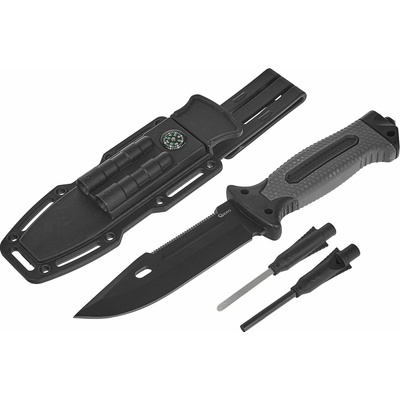GEKO Nůž taktický BLACK SURVIVAL SERIES, 275/135 mm s pouzdrem - G01890 – Zbozi.Blesk.cz