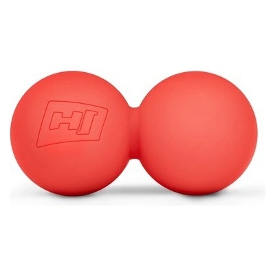 Hop-Sport silikonová masážní koule dvojitá červená 63 mm