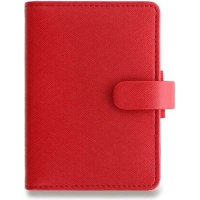 Filofax Mini Saffiano A8 týdenní 2026 červený