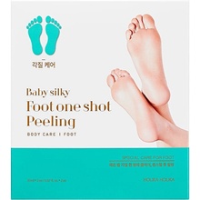 Holika Holika Baby Silky Foot exfoliačná maska na popraskané chodidlá + ponožky One Shot Peeling 2 x 20 ml
