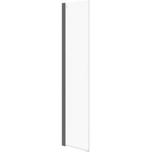 Cersanit Mille - Подвижна странична стена за Walk-In, 54x200 см, черно/прозрачно стъкло S161-012 (S161-012)