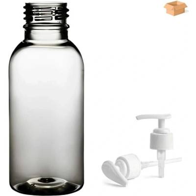 Tera plastová lahvička čirá s bílou pumpičkou 100 ml 400 ks