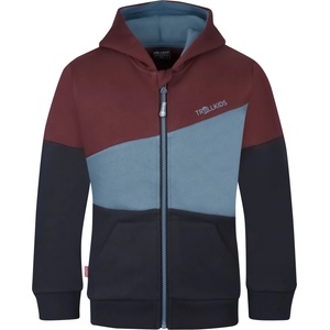 TROLLKIDS Детско яке за тренировка Trollkids Kid's Alesund Sweater Hoodie - Chestnut / Steel Blue / Black - размер 98 (EU) (704-2482-1012)