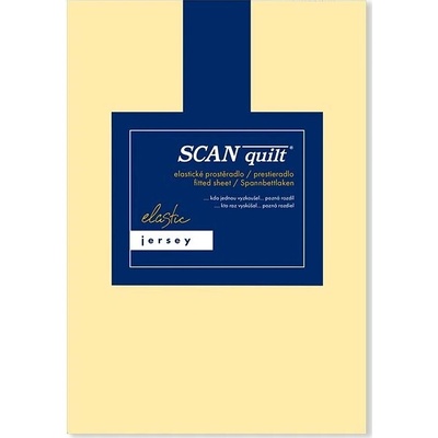 SCANquilt prostěradlo jersey elastic lycra banánové 200x220