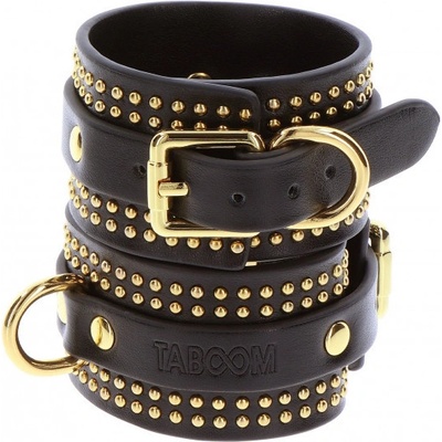 Taboom Vogue Studded Wrist Cuffs Set Black-Gold