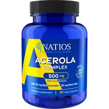 Natios Acerola Complex, 500 mg, 90 veganských kapslí