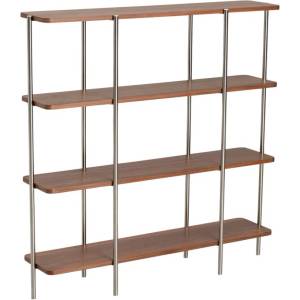 Ellos Home Стелаж от декор от орех в тъмно естествен цвят 120x120x30 cm Lyllo - Ellos Home (2203892-01-0)