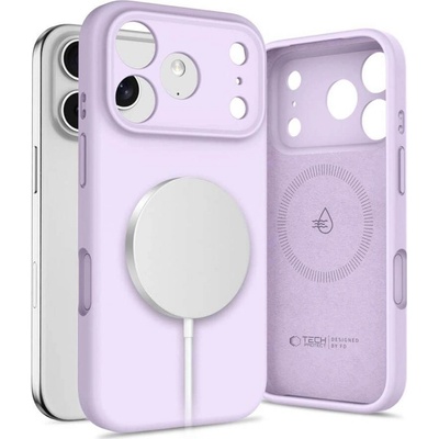 Tech-Protect Magsafe Калъф за iPhone 17 Pro, Tech-Protect Silicone Case, Лилав (5906302330195)