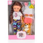 Moni Детска кукла Moni Toys - Pretty Doll, с аксесоари, 33 cm (111806)