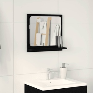 vidaXL Огледало за баня, черен дъб, 40x10, 5x37 см, инженерно дърво (862524)