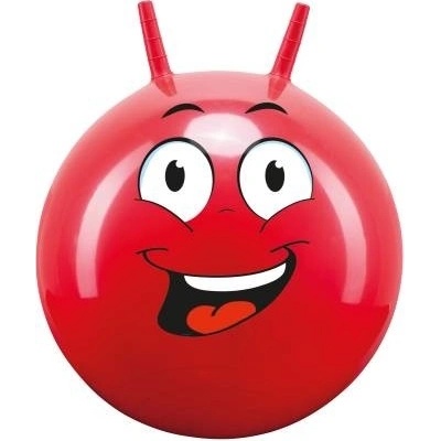 John Hop Obličej 45-50cm skákací míč s rukovítky Červená